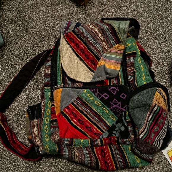 Colorful Striped Backpack - Picture 1 of 5